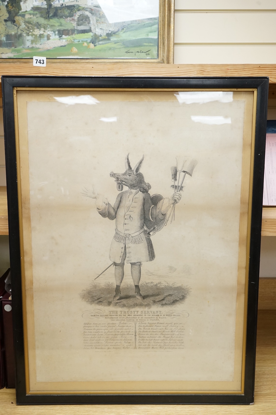 George Salisbury Shury (1815-1894), engraving, ‘The Trusty Servant’, published D. Nutt, 68 x 48cm